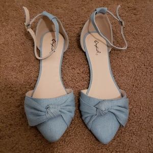 Denim flats